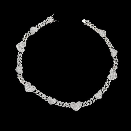 AMORE Cuban Link Clavicle Chain - Stellar Sparque