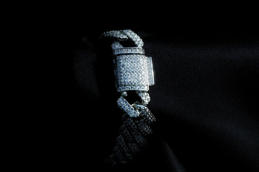 Bliss Cuban Link Bracelet White Gold - Stellar Sparque