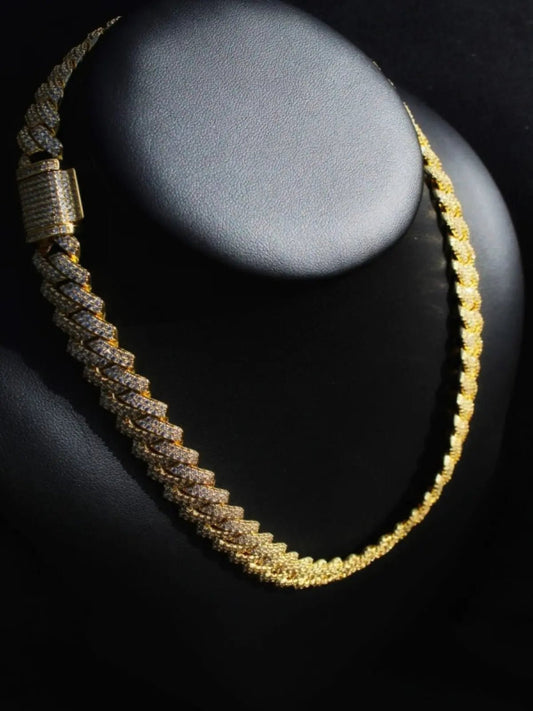 Bliss Cuban Link Necklace Gold - Stellar Sparque