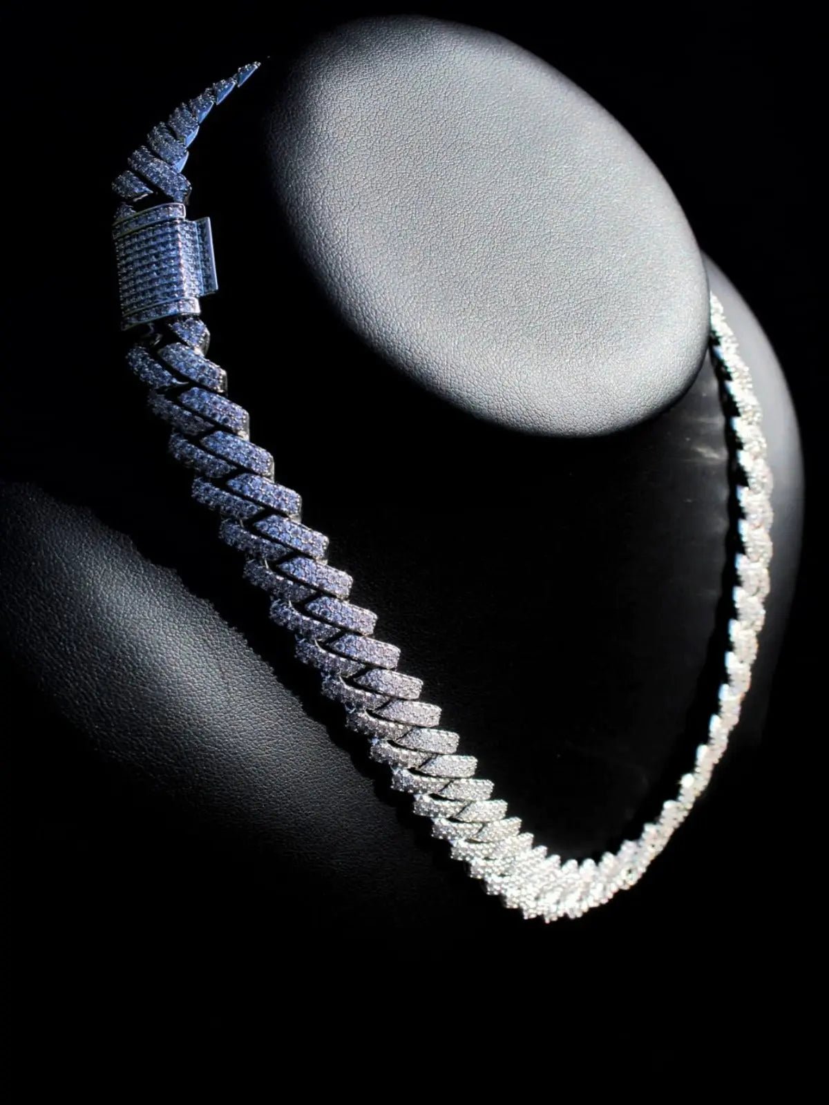 Bliss Cuban Link Necklace White Gold - Stellar Sparque
