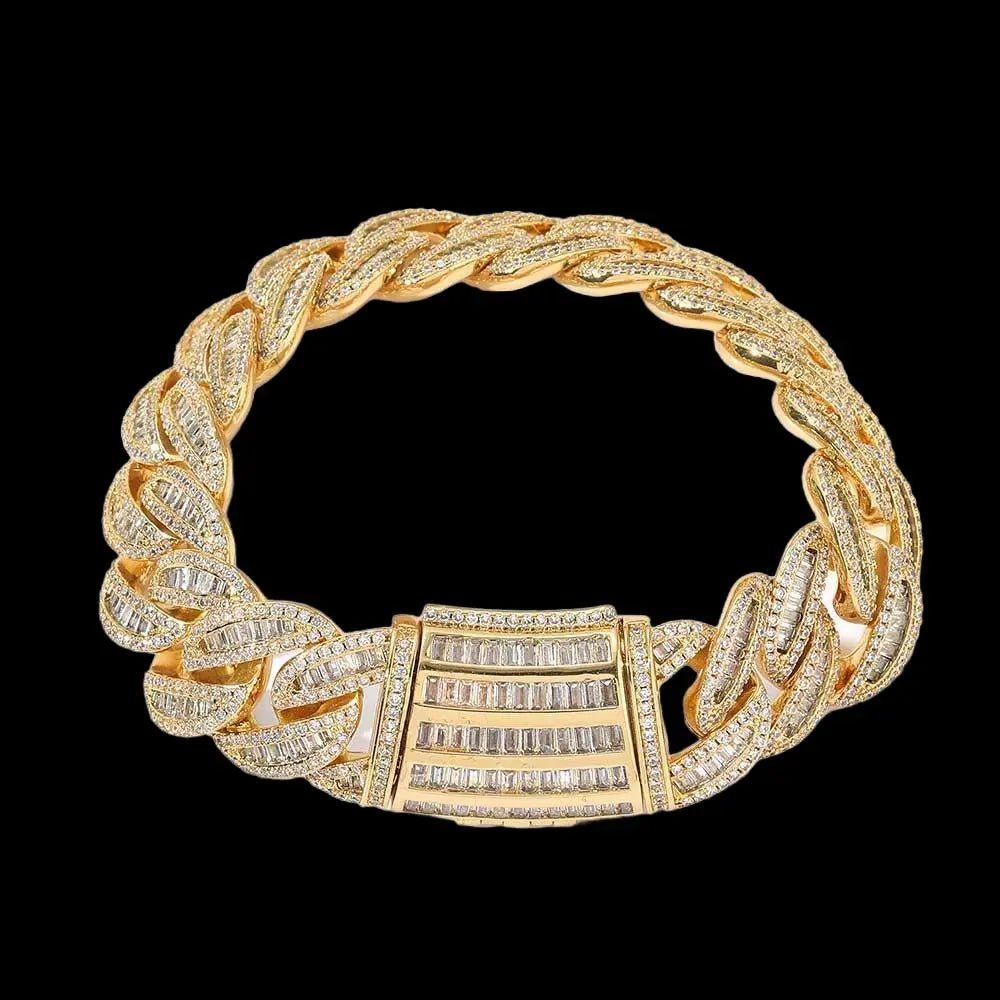BUCKLE UP 15mm Miami Gold Cuban Bracelet - Stellar Sparque