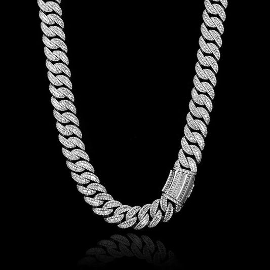 BUCKLE UP 15mm Miami Platinum Cuban Chain - Stellar Sparque
