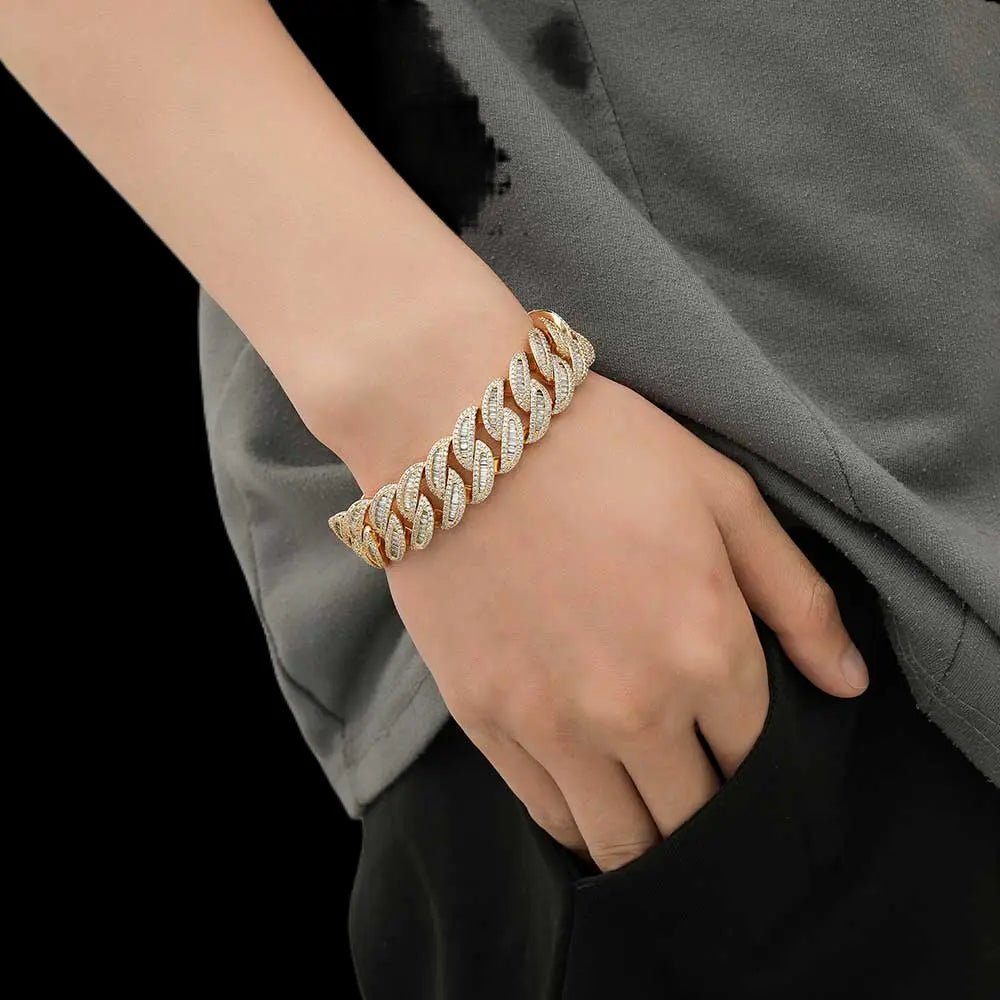 BUCKLE UP 20mm Miami Gold Cuban Bracelet - Stellar Sparque