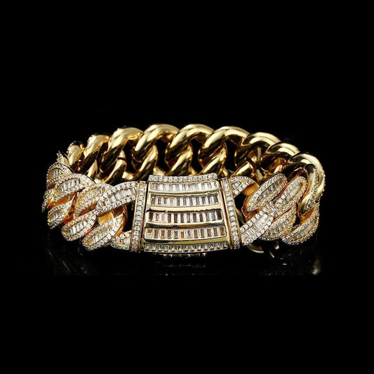 BUCKLE UP 20mm Miami Gold Cuban Bracelet - Stellar Sparque