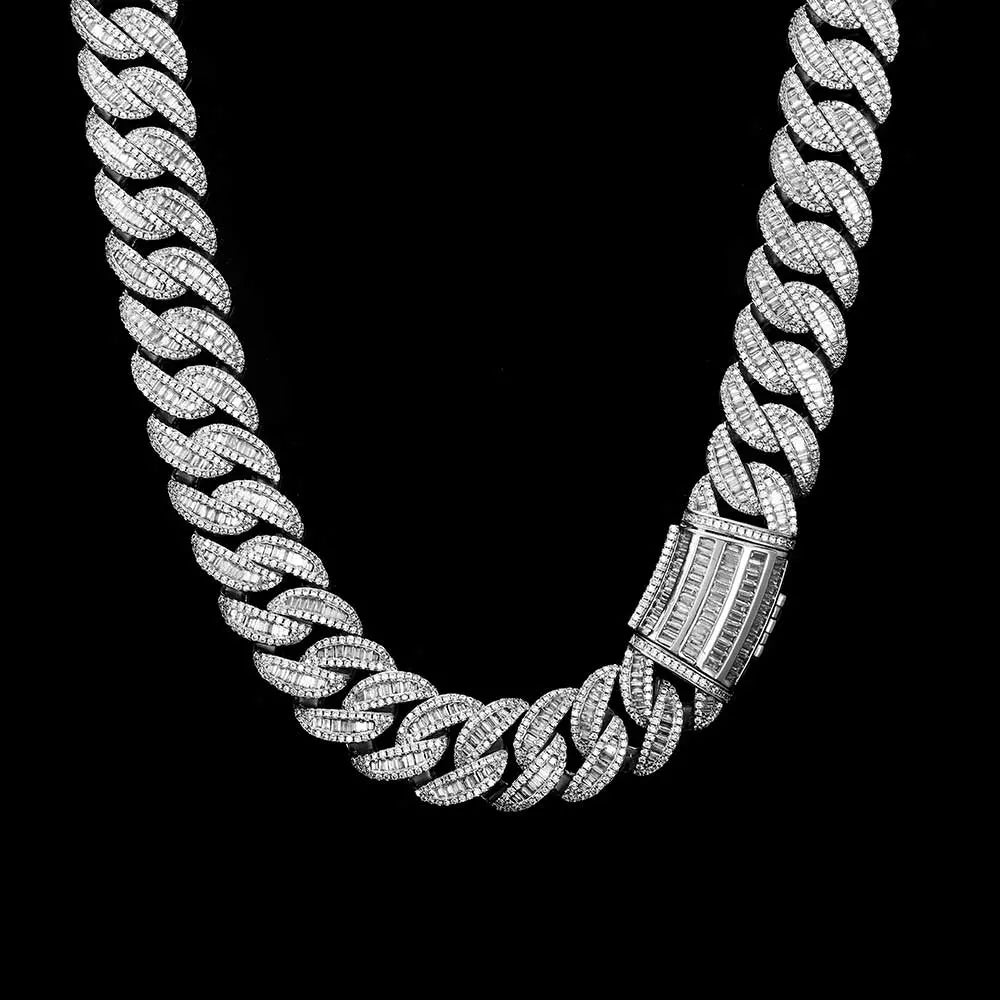 BUCKLE UP 20mm Miami Platinum Cuban Chain - Stellar Sparque