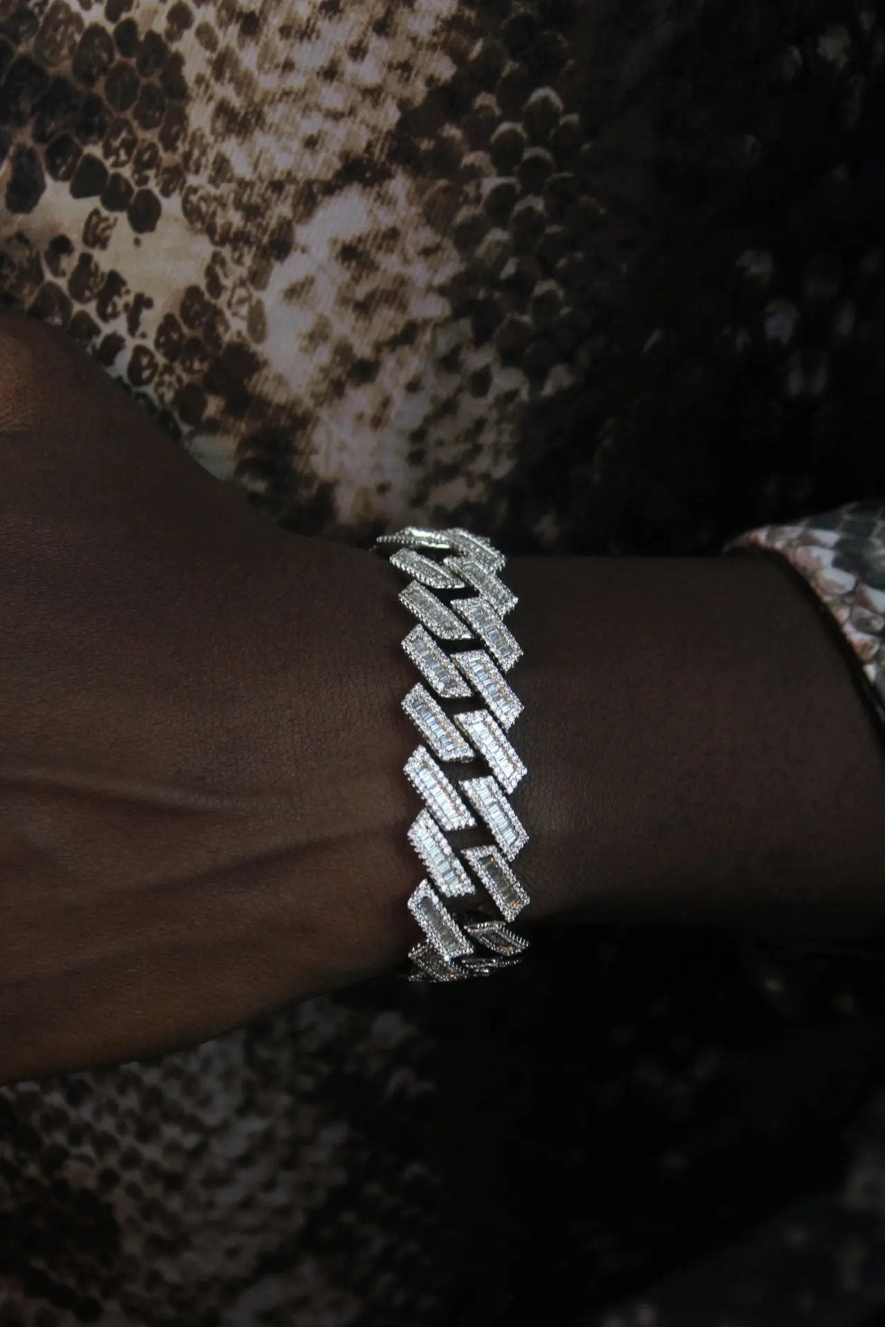 ENERGY 18mm Cuban Bracelet White Gold - Stellar Sparque