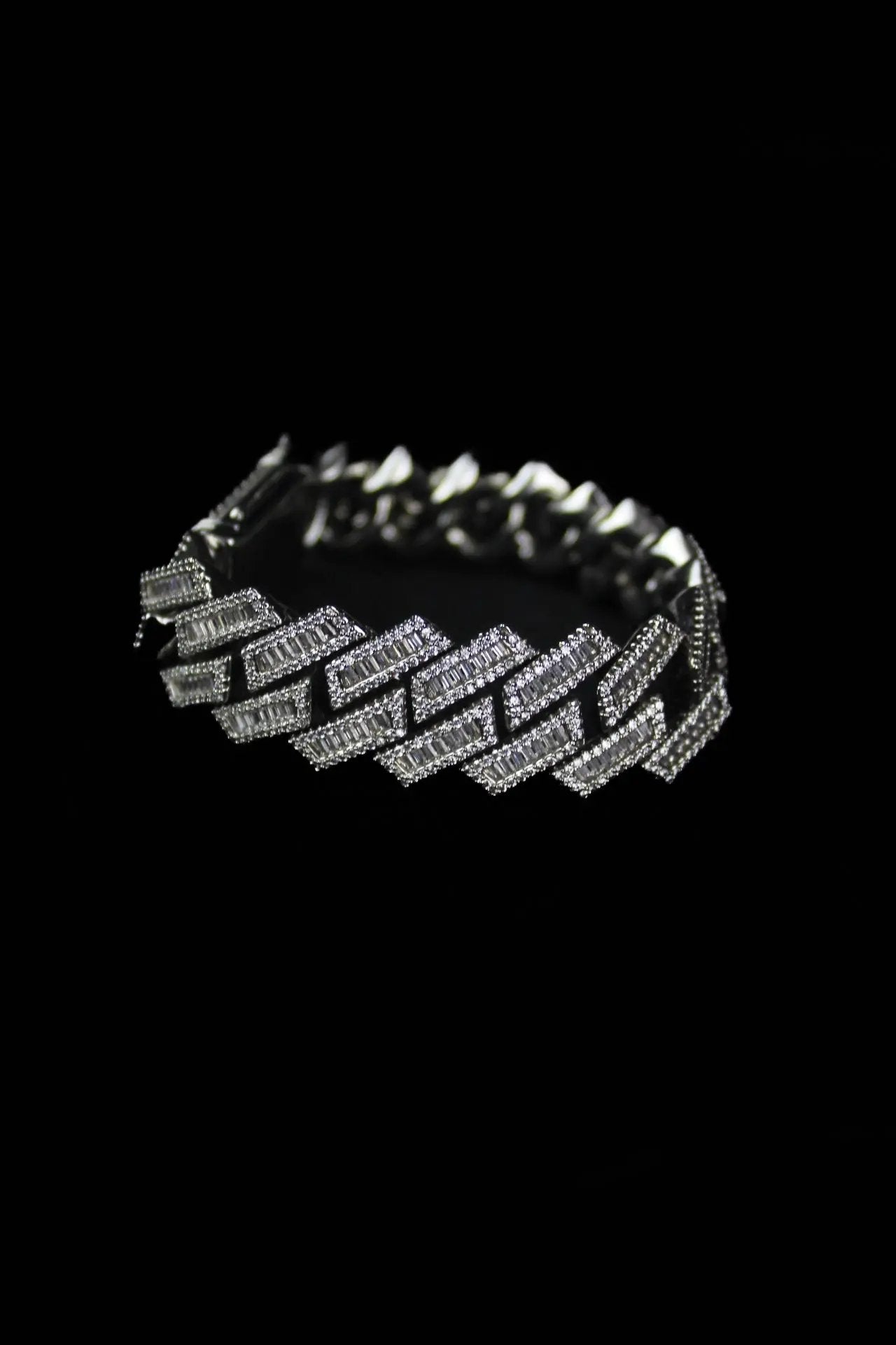 ENERGY 18mm Cuban Bracelet White Gold - Stellar Sparque