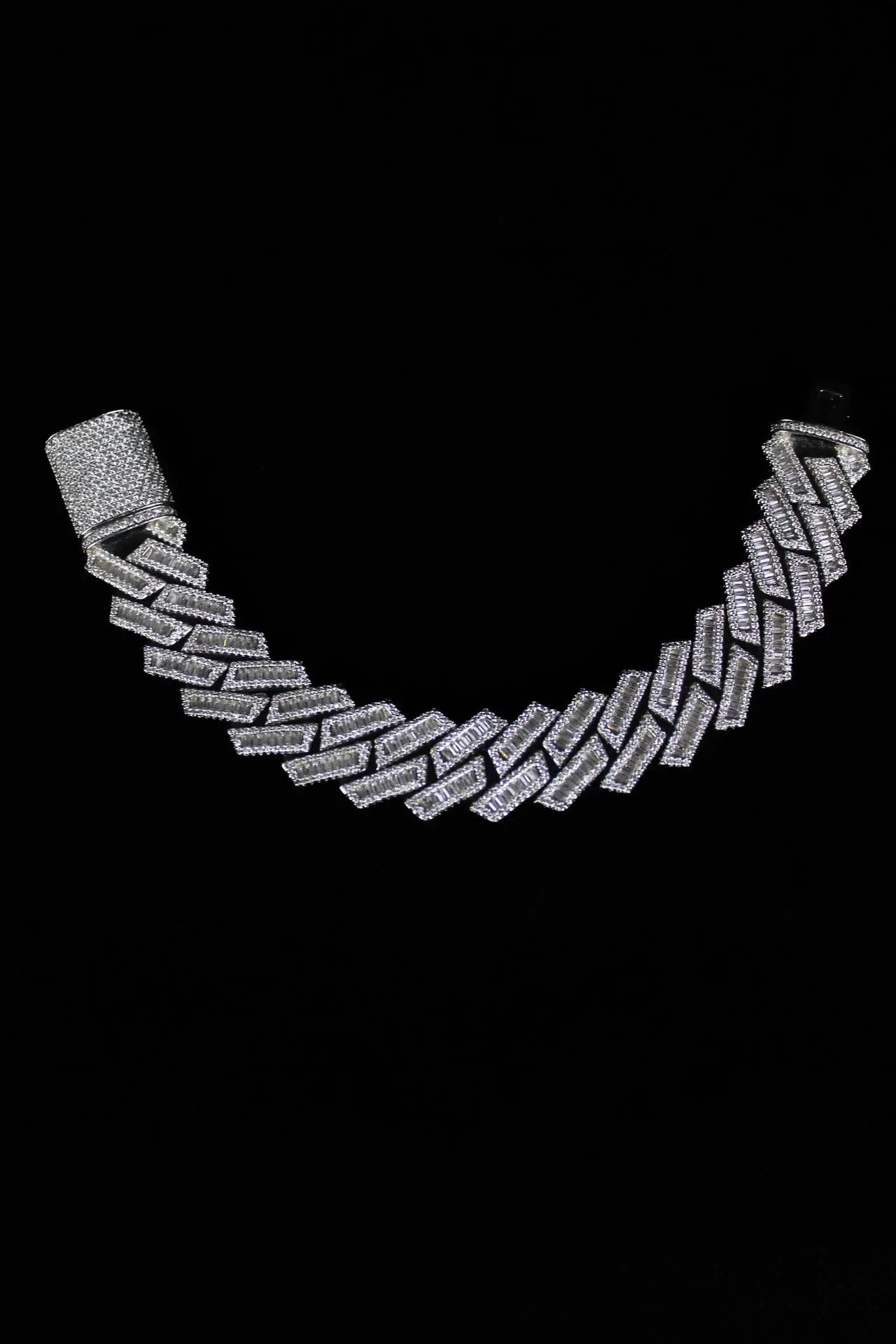 ENERGY 18mm Cuban Bracelet White Gold - Stellar Sparque