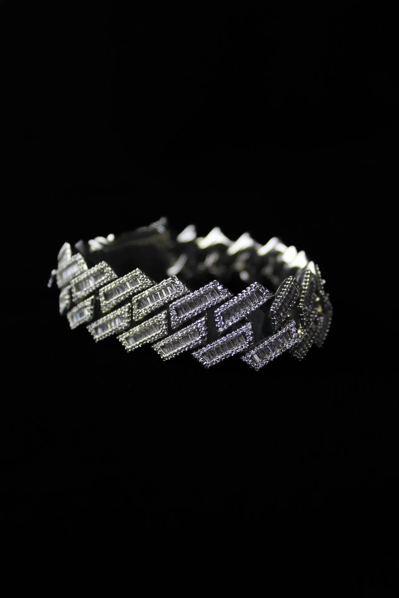 ENERGY 18mm Cuban Bracelet White Gold - Stellar Sparque