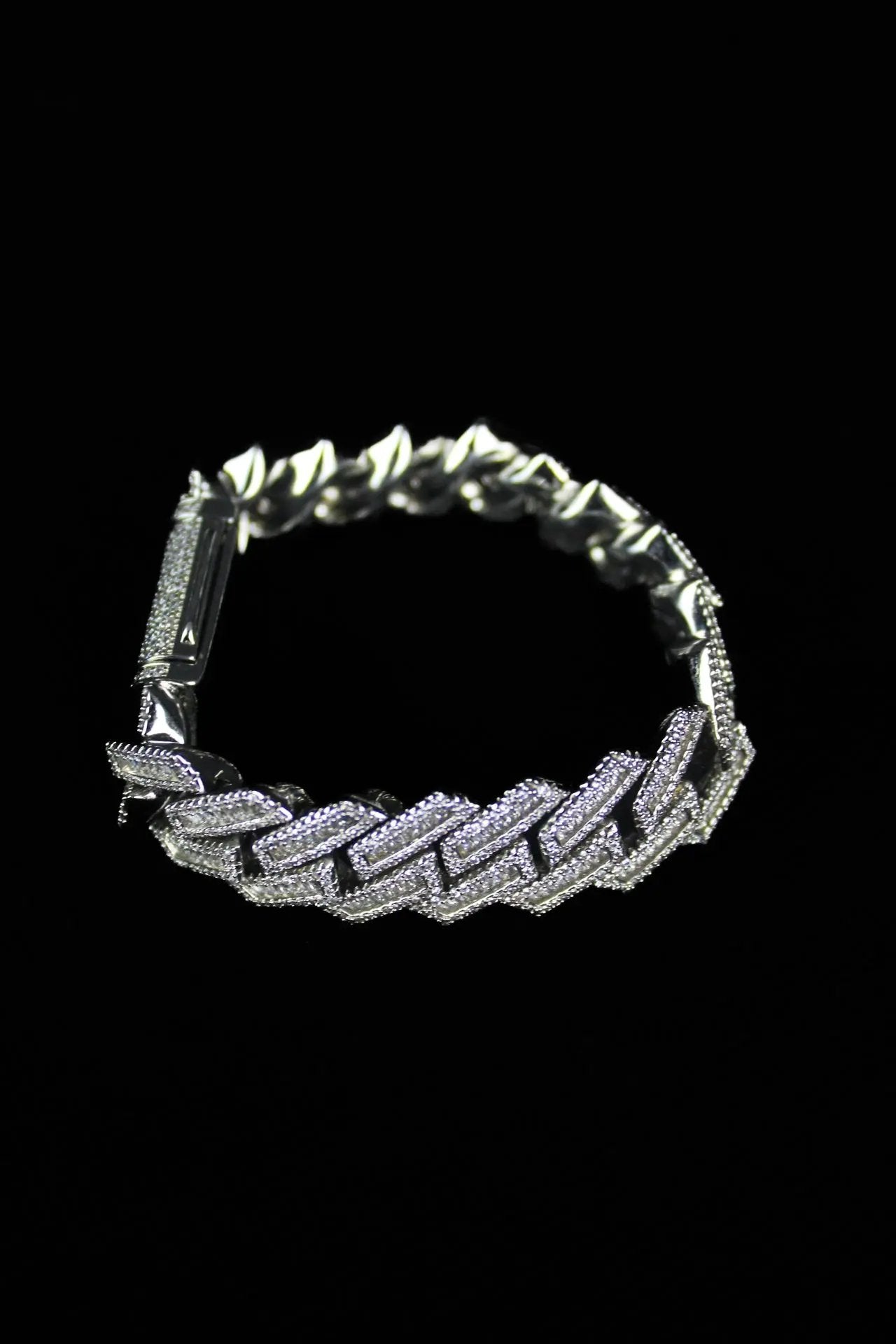 ENERGY 18mm Cuban Bracelet White Gold - Stellar Sparque