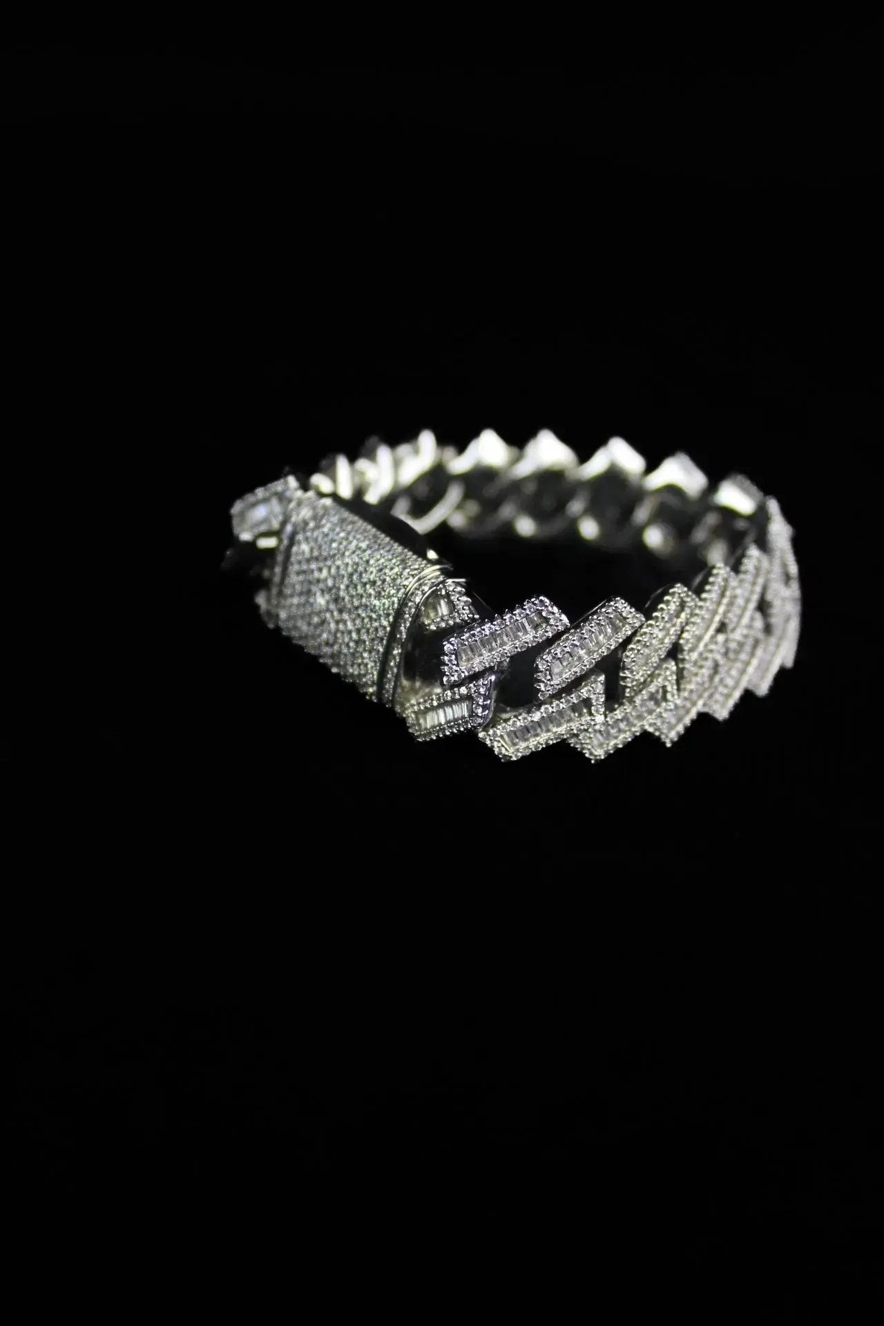 ENERGY 18mm Cuban Bracelet White Gold - Stellar Sparque