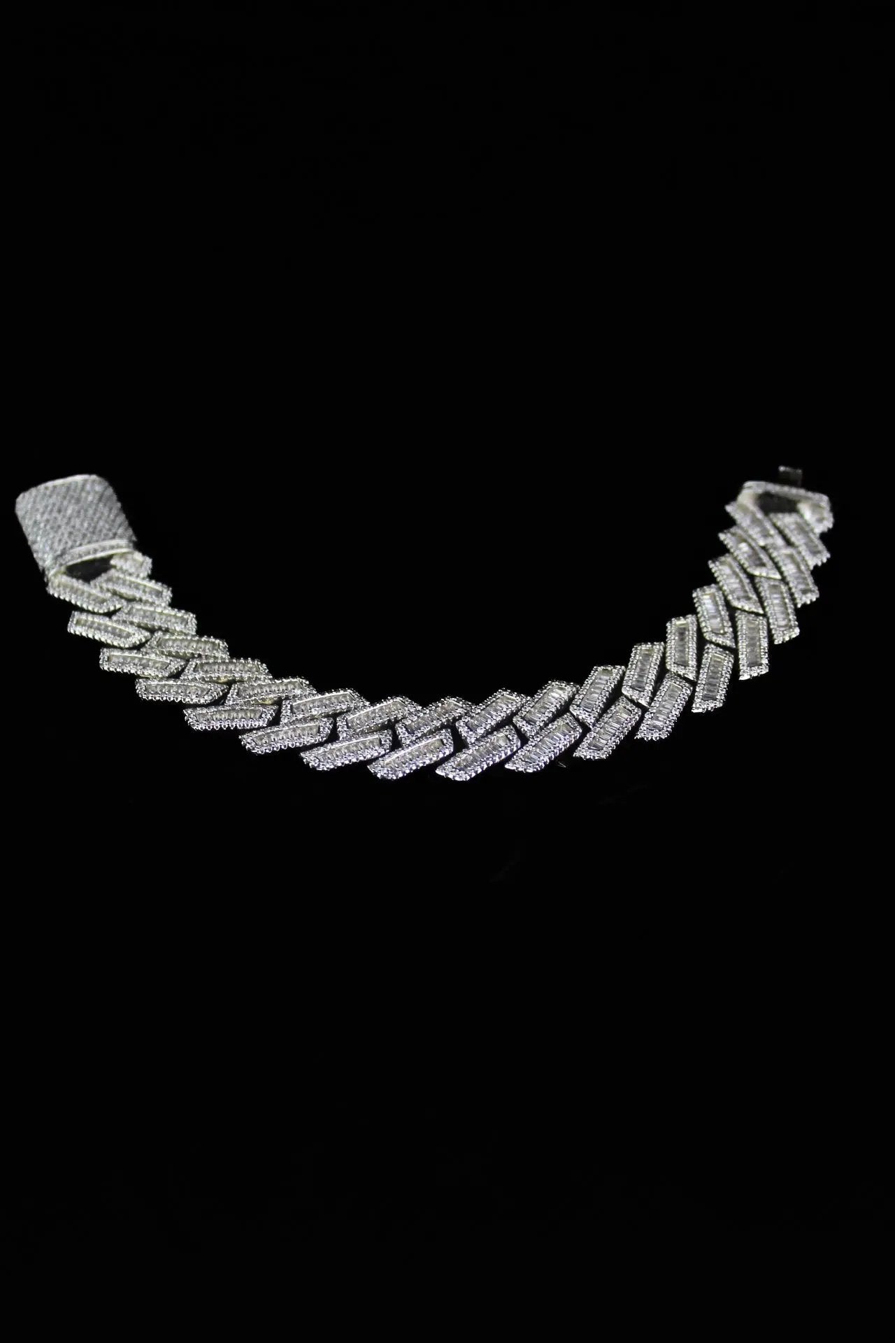 ENERGY 18mm Cuban Bracelet White Gold - Stellar Sparque