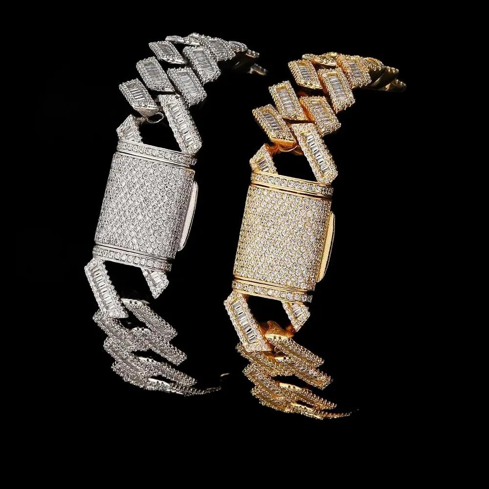 ENERGY 18mm Cuban Bracelet White Gold - Stellar Sparque