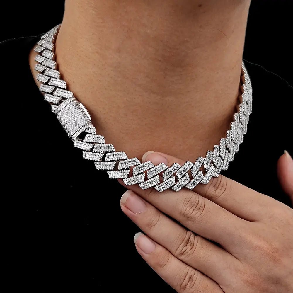 ENERGY 18mm Cuban Chain White Gold - Stellar Sparque