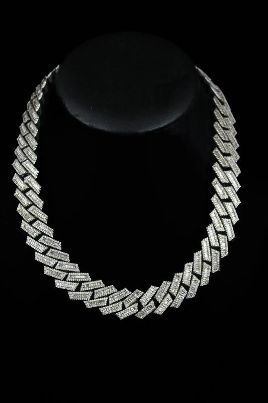 ENERGY 18mm Cuban Chain White Gold - Stellar Sparque