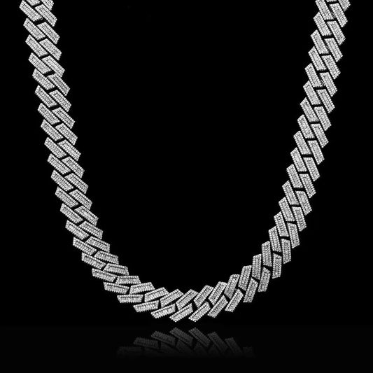 ENERGY 18mm Cuban Chain White Gold - Stellar Sparque