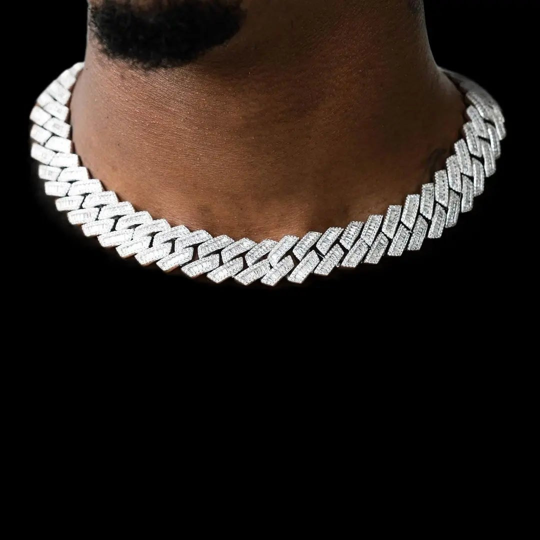 ENERGY 18mm Cuban Chain White Gold - Stellar Sparque