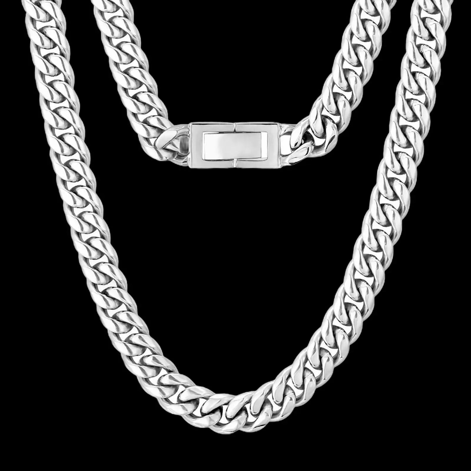 GLOW 10mm Cuban Necklace 18K Gold - Stellar Sparque