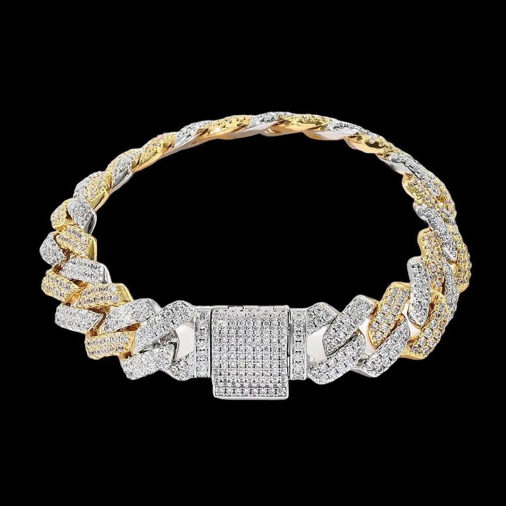 Ice Breaker Gold Cuban Bracelet - Stellar Sparque