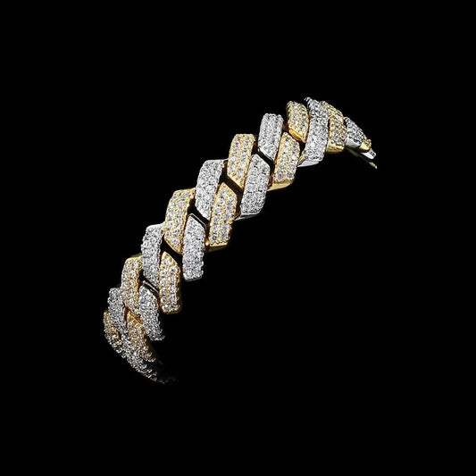 Ice Breaker Gold Cuban Bracelet - Stellar Sparque