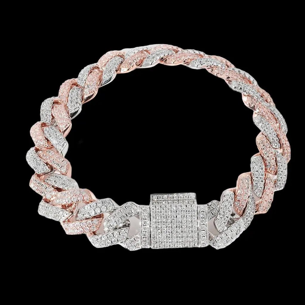 Ice Breaker Rose Gold Cuban Bracelet - Stellar Sparque
