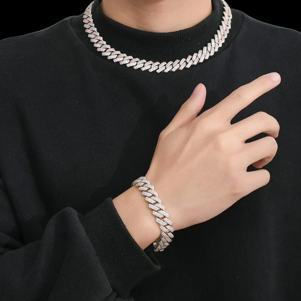 Ice Breaker Rose Gold Cuban Chain - Stellar Sparque