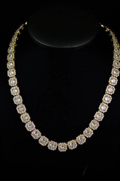ICON 10mm Clustered Tennis Chain Gold - Stellar Sparque
