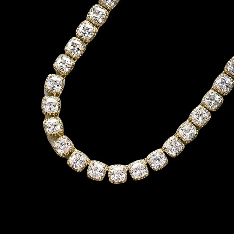 ICON 10mm Clustered Tennis Chain Gold - Stellar Sparque