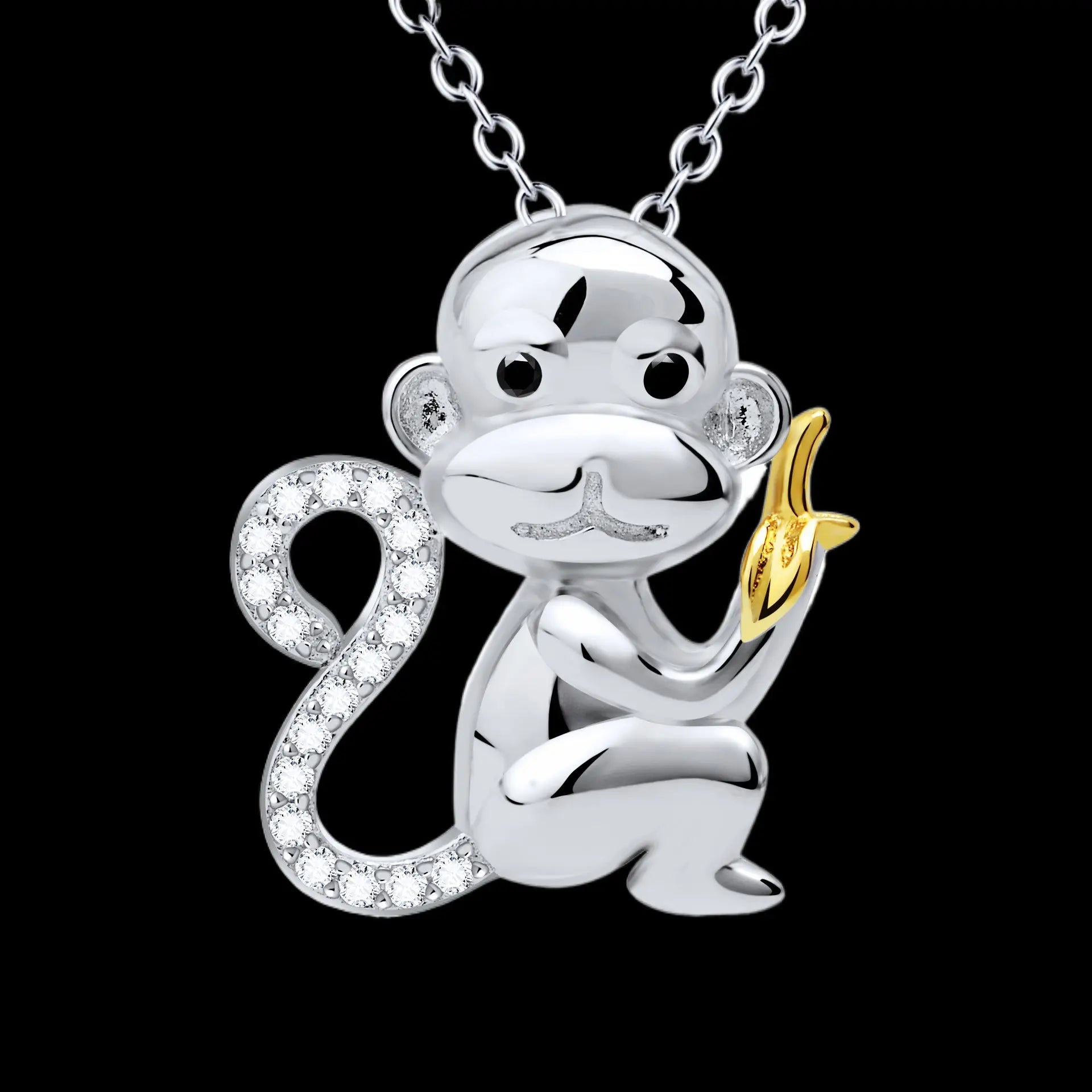 JUNGLE 925 Silver Pendant Necklace - Stellar Sparque