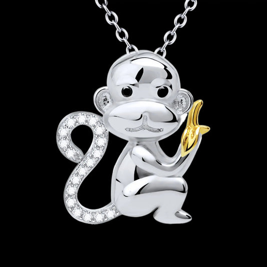 JUNGLE 925 Silver Pendant Necklace - Stellar Sparque
