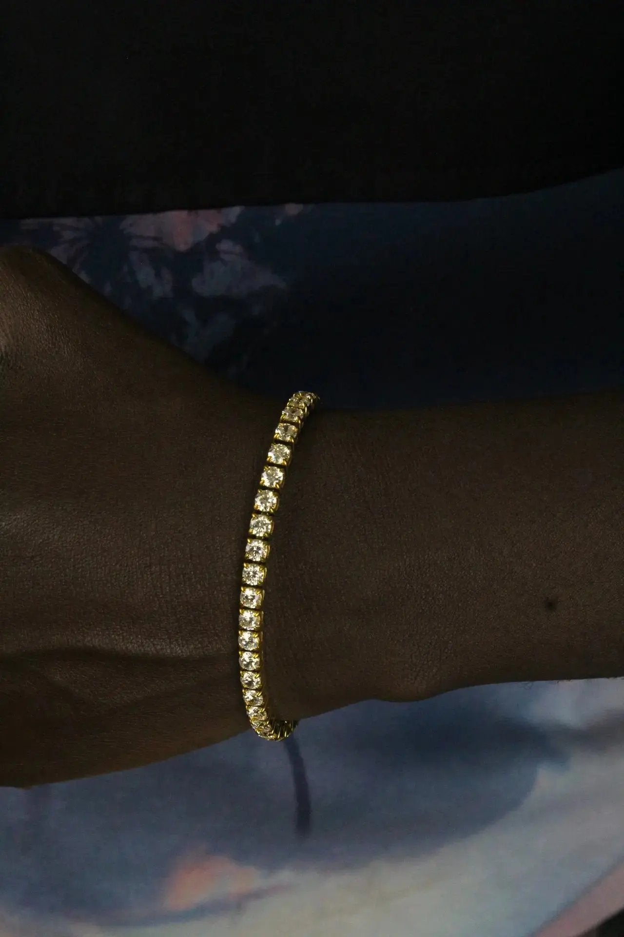 Stellar Ivory 4mm Tennis Bracelet Gold - Stellar Sparque