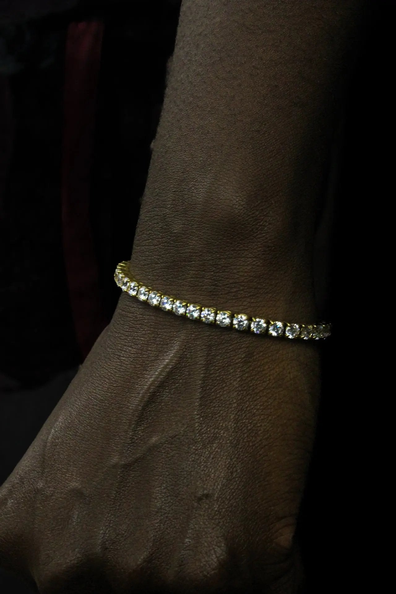 Stellar Ivory 4mm Tennis Bracelet Gold - Stellar Sparque