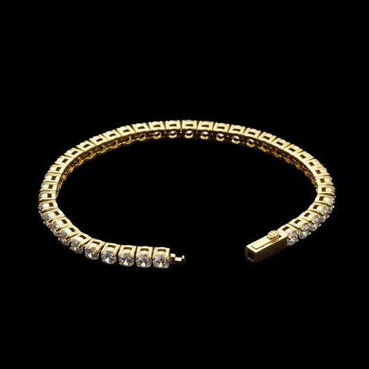 Stellar Ivory 4mm Tennis Bracelet Gold - Stellar Sparque