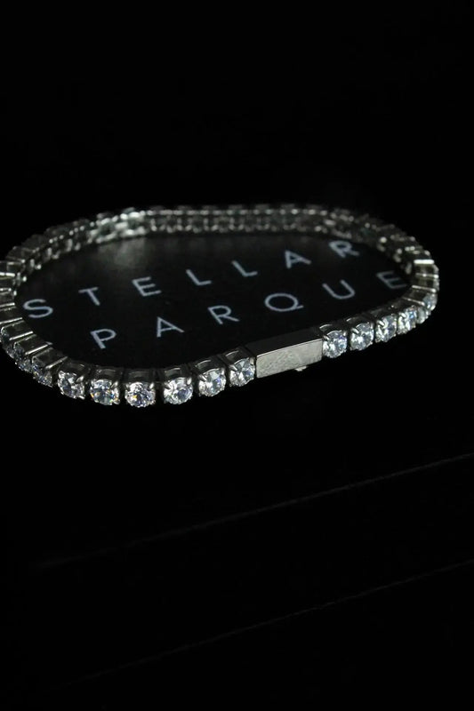 Stellar Ivory 4mm Tennis Bracelet White Gold - Stellar Sparque