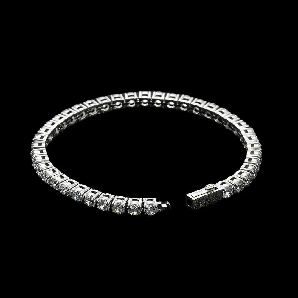 Stellar Ivory 4mm Tennis Bracelet White Gold - Stellar Sparque