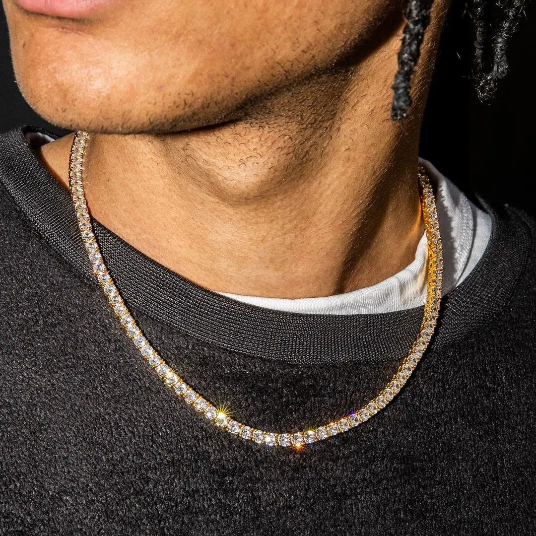 Stellar Ivory 4mm Tennis Chain Gold - Stellar Sparque