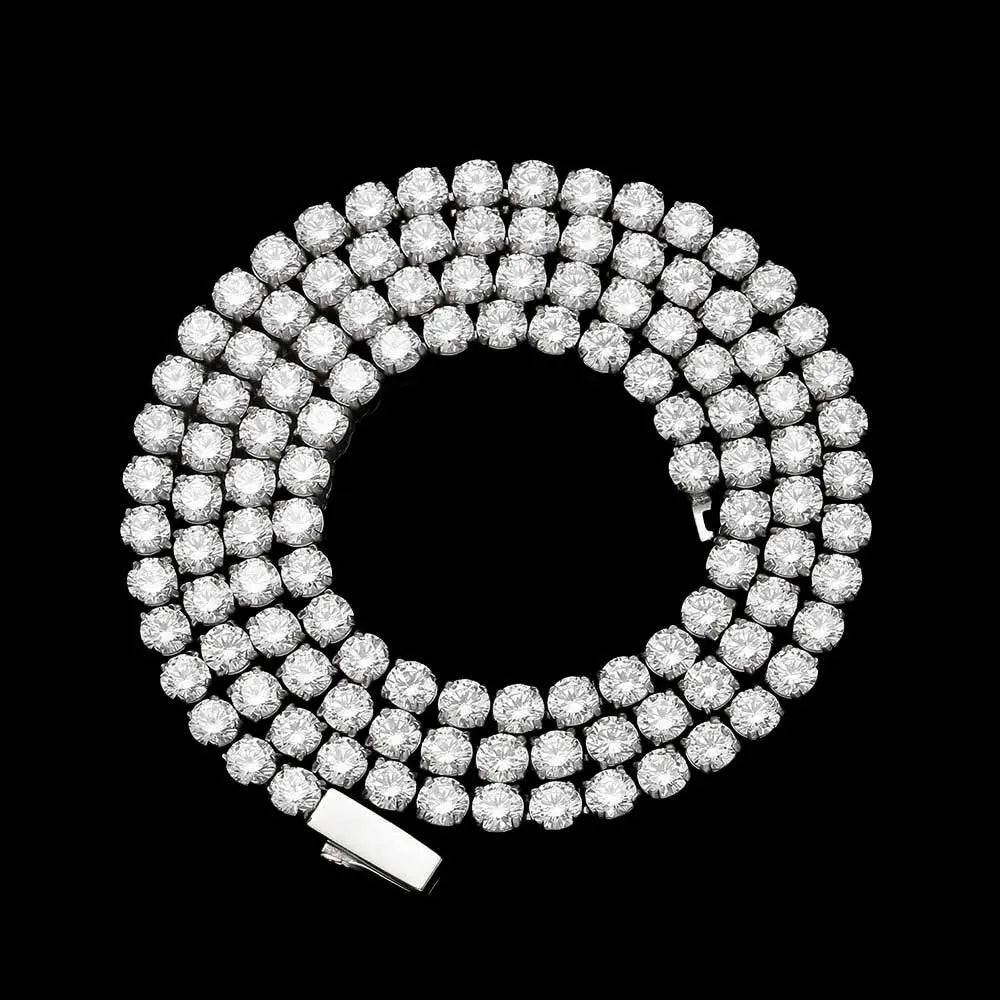Stellar Ivory 4mm Tennis Chain White Gold - Stellar Sparque