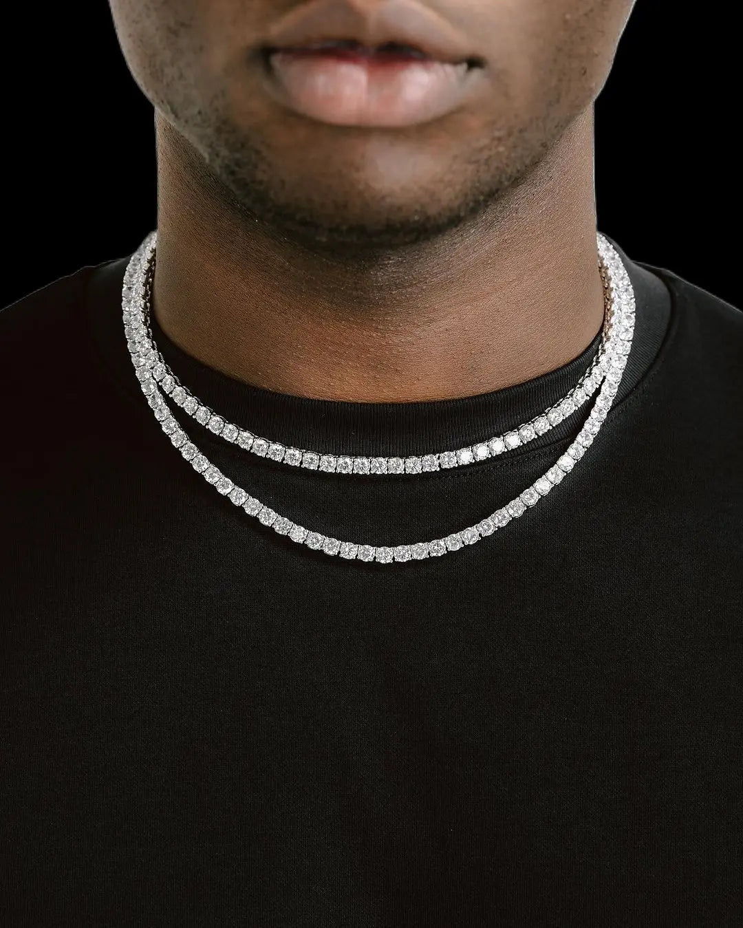 Stellar Ivory 4mm Tennis Chain White Gold - Stellar Sparque