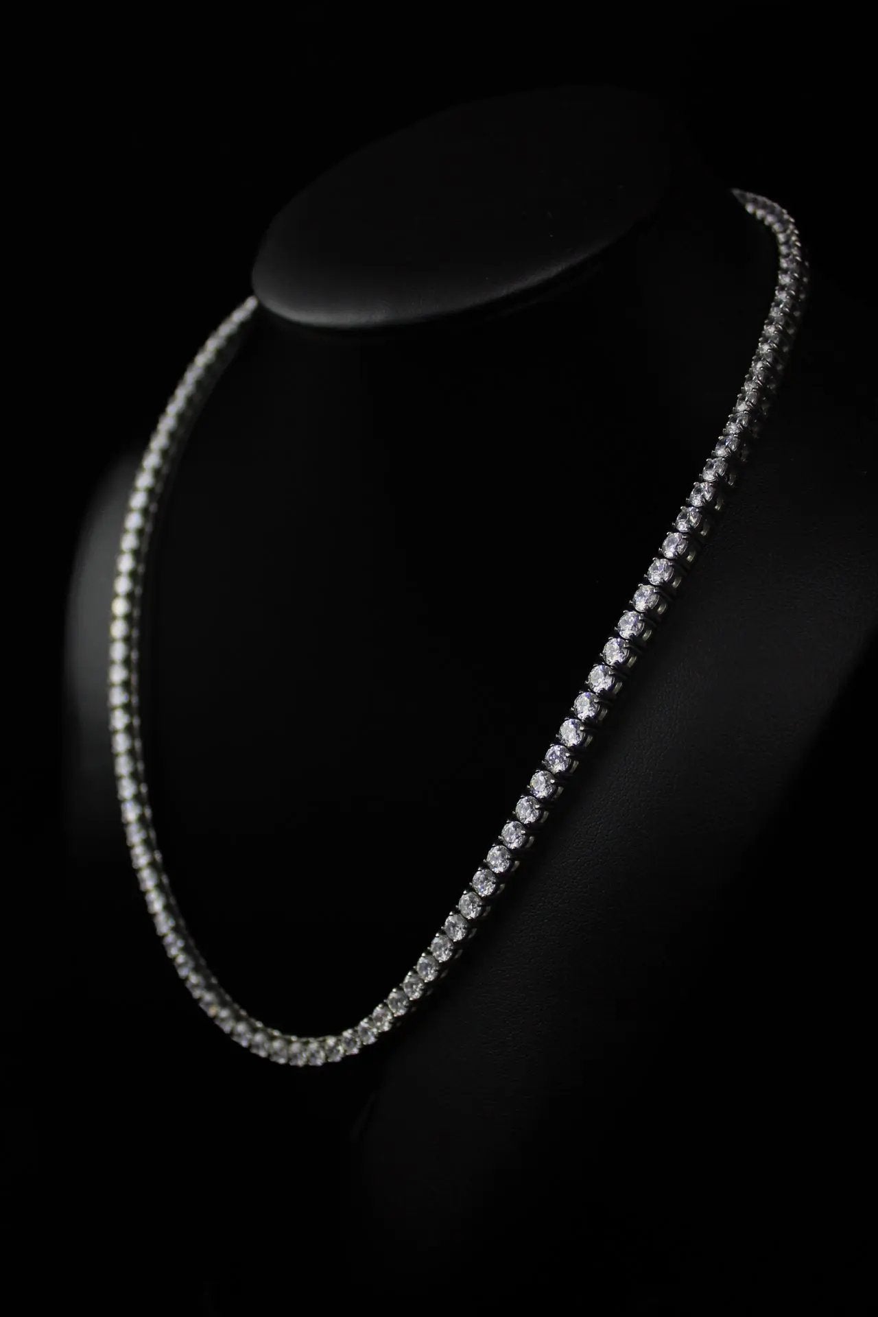 Stellar Ivory 4mm Tennis Chain White Gold - Stellar Sparque