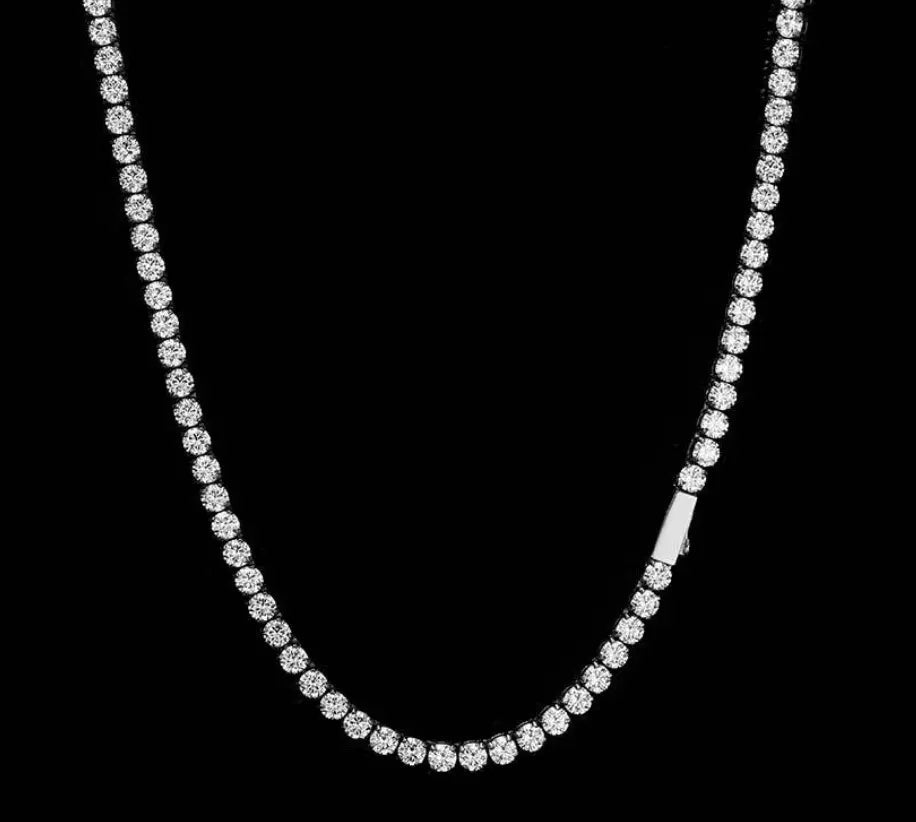 Stellar Ivory 4mm Tennis Chain White Gold - Stellar Sparque