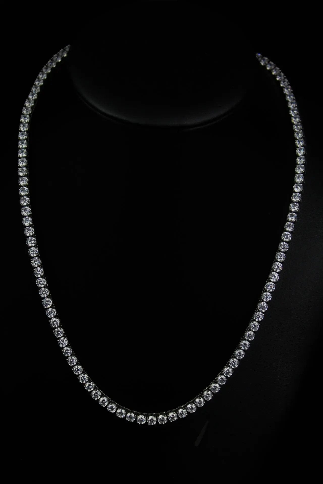Stellar Ivory 4mm Tennis Chain White Gold - Stellar Sparque