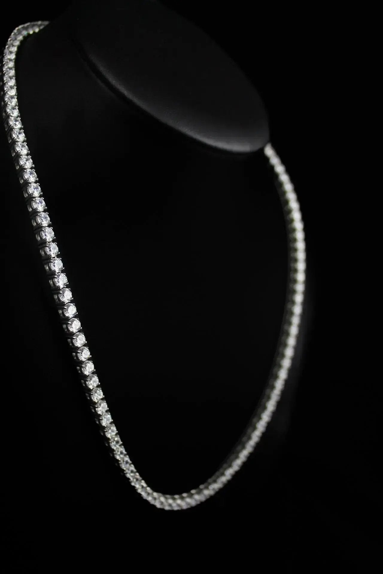 Stellar Ivory 4mm Tennis Chain White Gold - Stellar Sparque