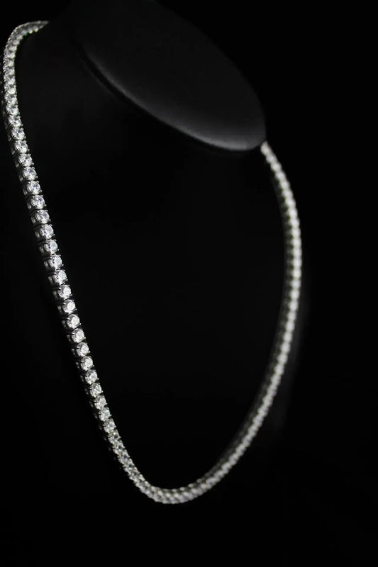 Stellar Ivory 4mm Tennis Chain White Gold - Stellar Sparque